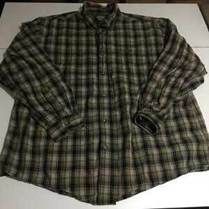 Carhartt Mens XL Long Sleeve Button Flannel Shirt Plaid